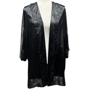 Vintage Victoria’s Secret Gold Label Black Satin Robe (Missing Belt)